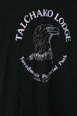 short sleeve black t-shirt vintage talchako lodge british columbia