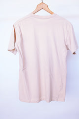 short sleeve tan vintage tee with eagle graphic on front