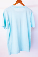 short sleeve light blue t-shirt with allentown festival graphic vintage 1987