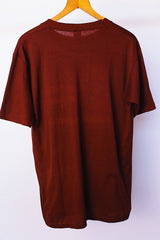 short sleeve maroon t-shirt vintage 1970's alaskan bush company graphic