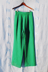 vintage pendleton green wool high waisted pants women's