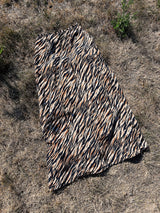 tiger print midi skirt 1990's