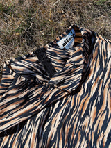 tiger print midi skirt 1990's