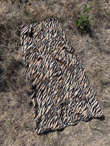 tiger print midi skirt 1990's