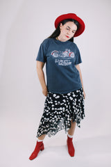 short sleeve black vintage 1980's harley davidson graphic tee