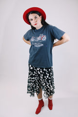 short sleeve black vintage 1980's harley davidson graphic tee