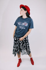 short sleeve black vintage 1980's harley davidson graphic tee