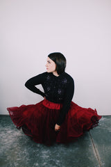 long sleeve black button up cardigan with pearl and diamond embellishments all over vintage 1960's