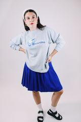 long sleeve grey vintage 1983 crew neck sweater with portland breakers graphic