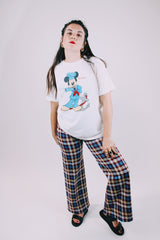 short sleeve white vintage 1980's t-shirt with mickey mouse graphic