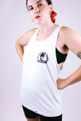 sleeveless cotton t-shirt tank top with graphic on front and back 1990's vintage