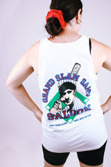 sleeveless cotton t-shirt tank top with graphic on front and back 1990's vintage