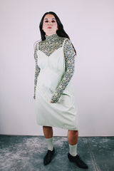 sleeveless mint colored vintage 1960's slip