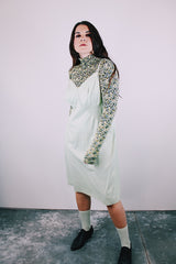 sleeveless mint colored vintage 1960's slip