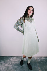 sleeveless mint colored vintage 1960's slip