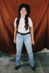 short sleeve white button up blouse women's vintage 1950's