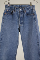 vintage 501 levi's 31. width x 36 length medium wash frayed hems