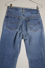 vintage 501 levi's 31. width x 36 length medium wash frayed hems