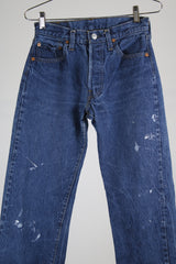 medium wash 501 levi's jeans 29 width x 36 length button closure