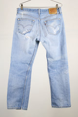 lightwash levi's 501 jeans 36 width x 31 length