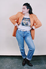 Women's or men's vintage 1970's Trooper band graphic tee from album Two For The Show in white cotton material