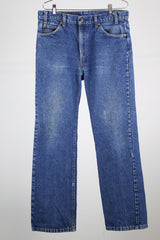 dark wash 517 levi's jeans denim zipper front closure