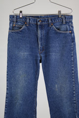 dark wash 517 levi's jeans denim zipper front closure