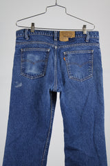 dark wash 517 levi's jeans denim zipper front closure