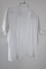 short sleeve white button up blouse women's vintage 1950's