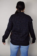 vintage 1970's Baskin, Made in Italy label long sleeve heather grey wool material printed button up cardigan sweater