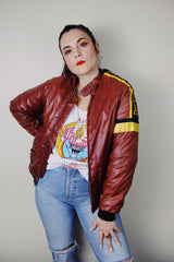 vintage 1970's Baskin, Made in Italy label long sleeve heather grey wool material printed button up cardigan sweater