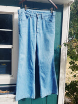 light wash flare denim levi's jeans 1970's vintage