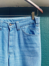 light wash flare denim levi's jeans 1970's vintage