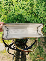 long log shaped gold metallic evening purse vintage 1960's