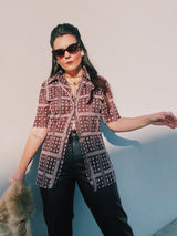 Short Sleeve Printed Button Up