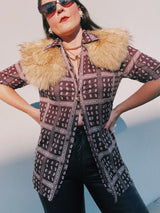 Short Sleeve Printed Button Up