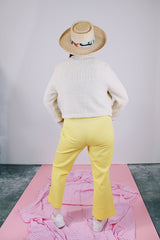 long sleeve cream open front cardigan with embroidered flowers vintage women's 1960's