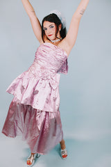 Strapless Metallic Dress