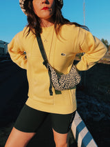 long sleeve yellow pullover vintage 1980's lacoste cotton sweater