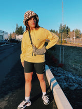 long sleeve yellow pullover vintage 1980's lacoste cotton sweater