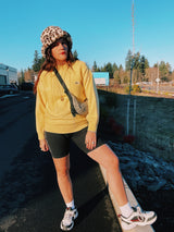 long sleeve yellow pullover vintage 1980's lacoste cotton sweater