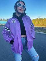 long sleeve purple zip up windbreaker vintage 1980's