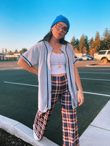 short sleeve zip up vintage baseball tee wilson's label