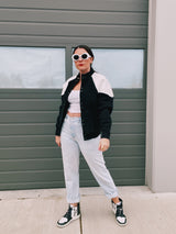 Suede, Knit, and Leather Jacket