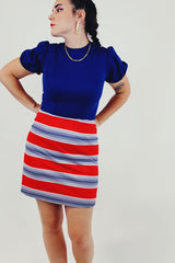retro puff sleeve mini dress
