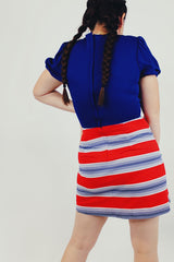 vintage puff sleeve mini dress back