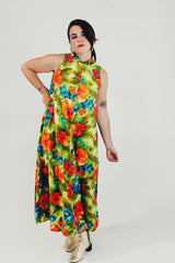 vintage hawaiian floral dress