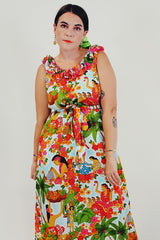 vintage Hawaiian print maxi dress