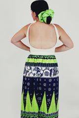 vintage twofer dress with built in belt back