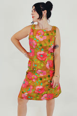 vintage floral mini dress front